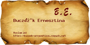 Buczák Ernesztina névjegykártya